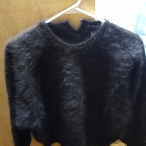 Beautiful Angora Top Black Small